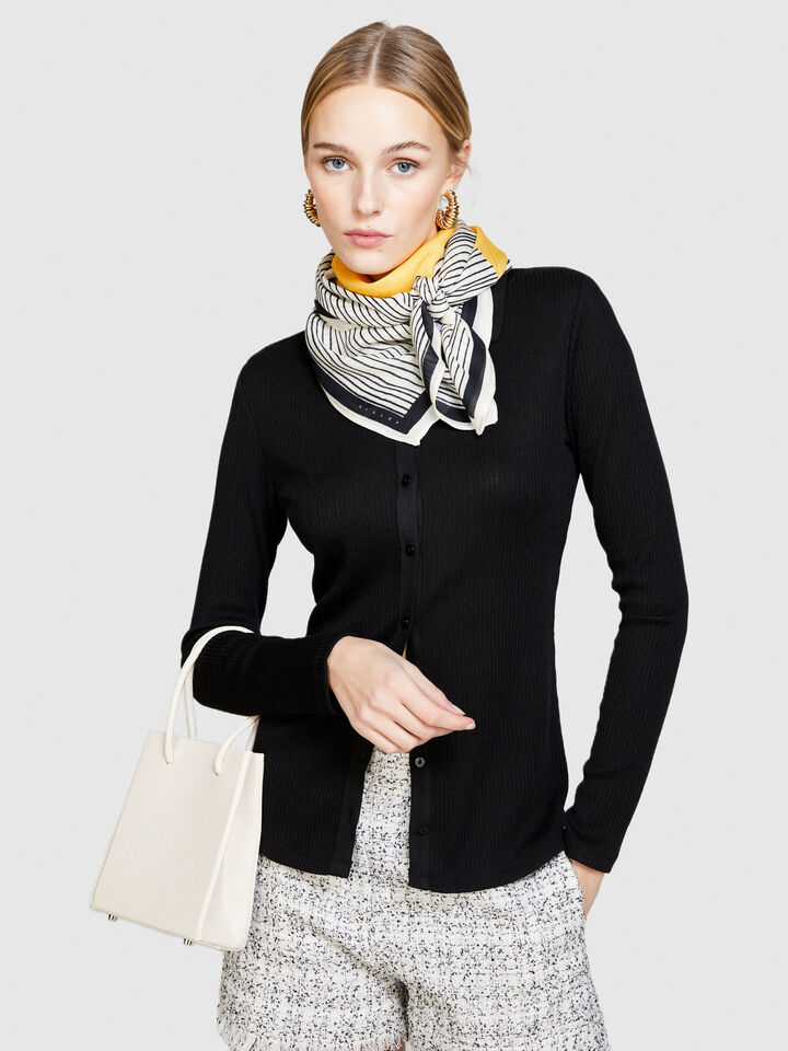 Printed scarf - null - Yellow | Sisley image number 3